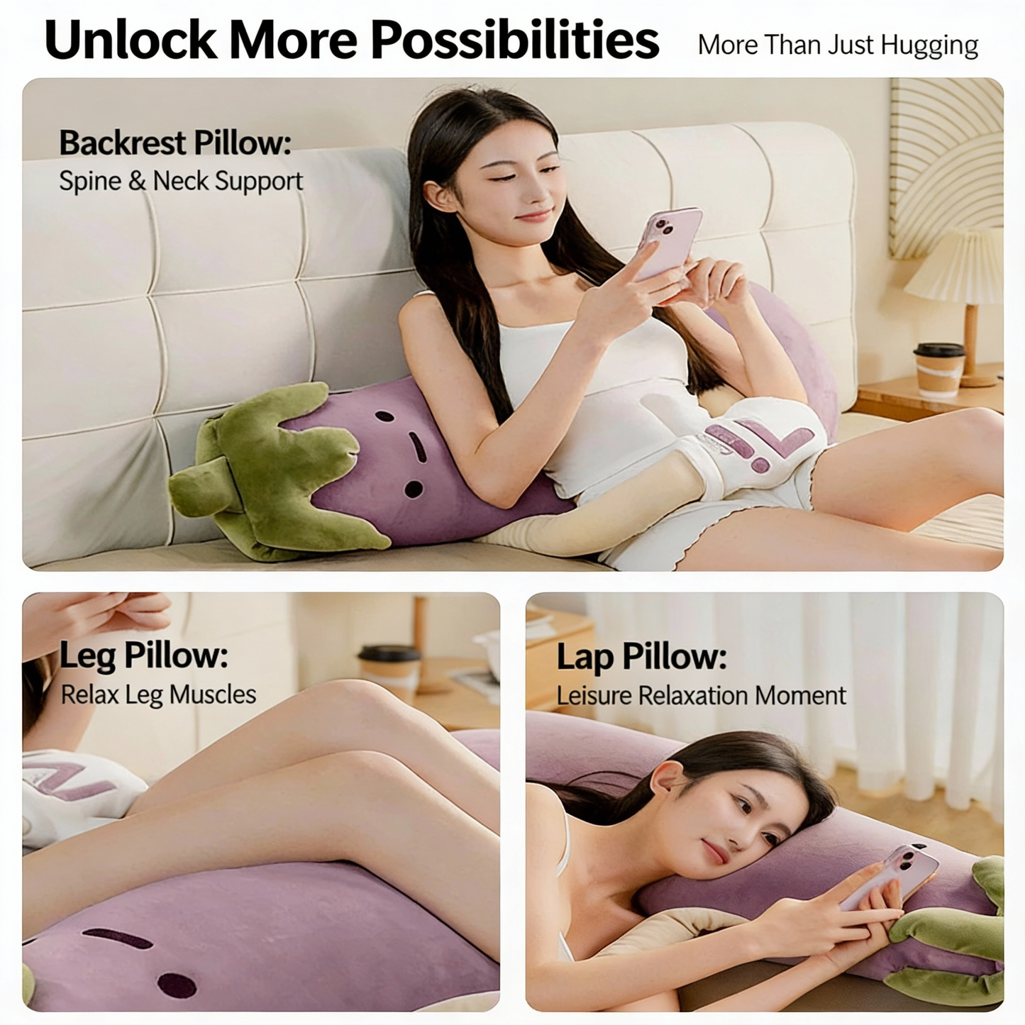 Restelle Soothing Eggplant Doll Plush